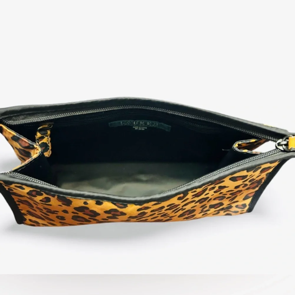 Vintage Lauren Ralph Lauren Cheetah Animal Print Cosmetic/Travel Bag - Picture 6 of 10